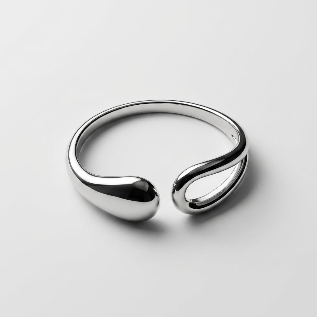 Women's Teardrop Open Cuff Bangle