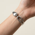 Women's Teardrop Open Cuff Bangle