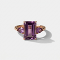 Women's Teardrop Purple Stone Ring