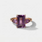 Women's Teardrop Purple Stone Ring