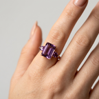 Women's Teardrop Purple Stone Ring
