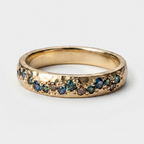 Women's Textured Crystal Ring