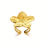 Women's Textured Flower Ring