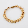 Women's Textured Heart Link Bracelet