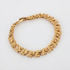 Women's Textured Heart Link Bracelet