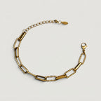 Women's Textured Paperclip Chain Bracelet