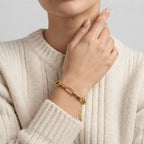 Women's Textured Paperclip Chain Bracelet