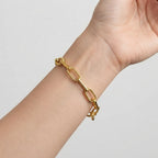 Women's Textured Paperclip Chain Bracelet