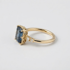 Women's Thin Blue Stone Ring