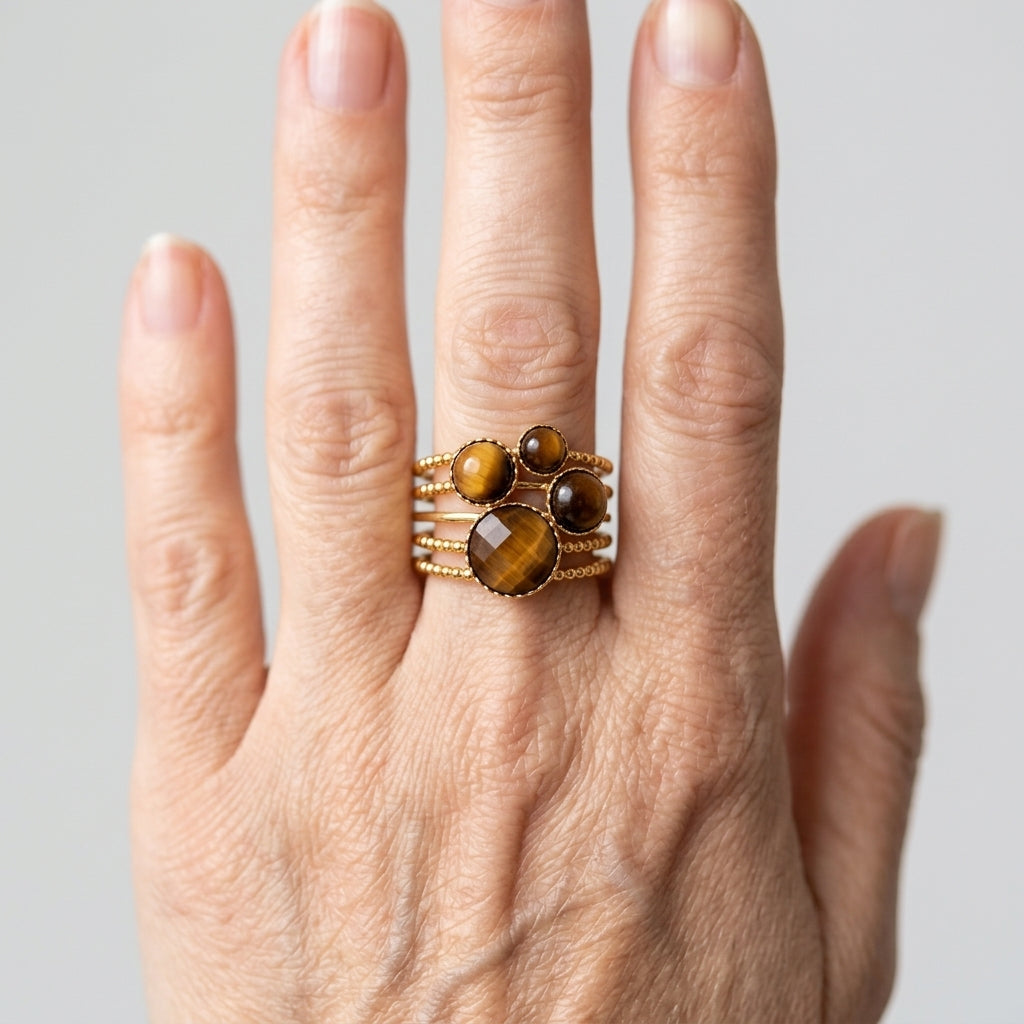 Women's Tiger's Eye Cluster Ring