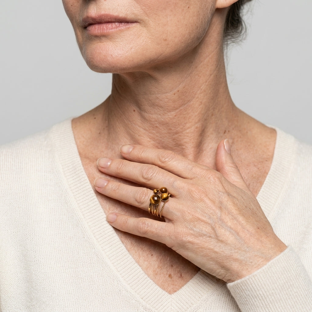 Women's Tiger's Eye Cluster Ring