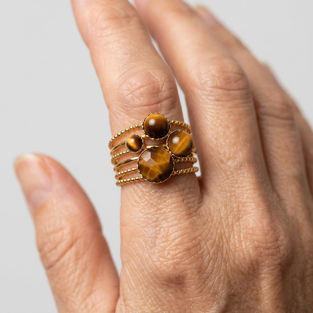 Women's Tiger's Eye Cluster Ring