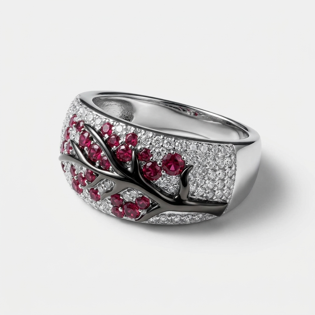 Women's Tree Crystal Ring
