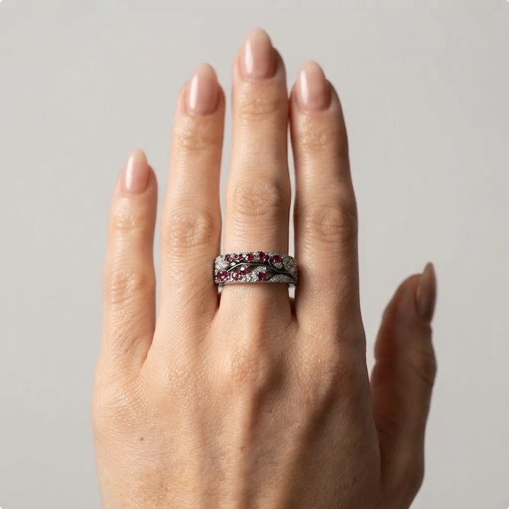 Women's Tree Crystal Ring