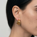 Women's Triple Hoop Earrings