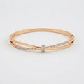 Women's Twist Crystal Bangle Bracelet