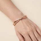 Women's Twist Crystal Bangle Bracelet