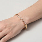 Women's Twist Crystal Bangle Bracelet