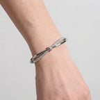 Women's Twist Crystal Bangle Bracelet