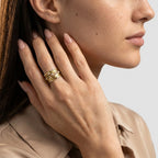 Women's Twist Crystal Ring