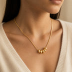 Women's Twisted Bead Pendant Necklace
