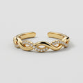 Women's Twisted Crystal Ring