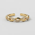 Women's Twisted Crystal Ring