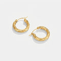 Women's Twisted Huggie Hoop Earrings