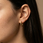 Women's Twisted Huggie Hoop Earrings