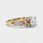 Women's Twisted Pave Solitaire Ring