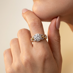 Women's Twisted Pave Solitaire Ring