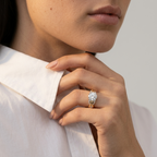 Women's Twisted Pave Solitaire Ring