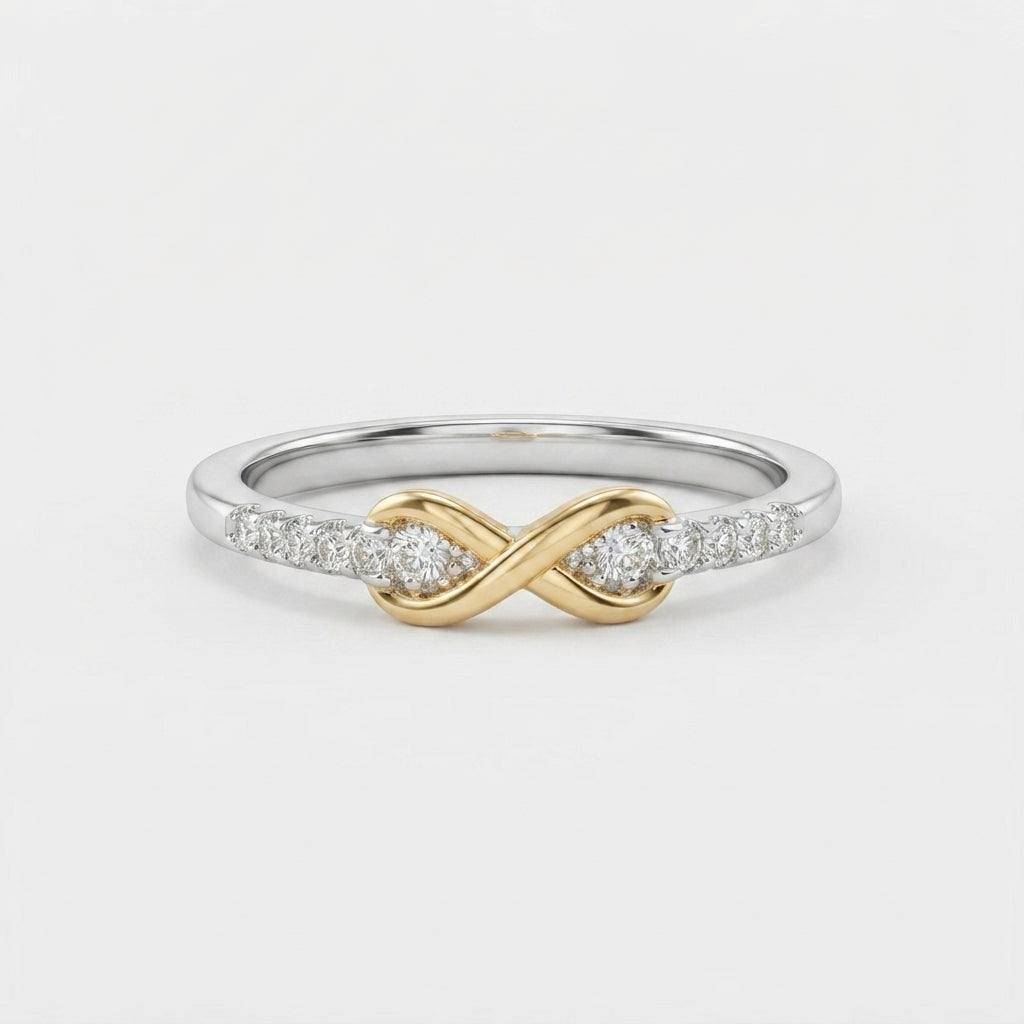 Women's Two-Tone Figure-Eight Ring