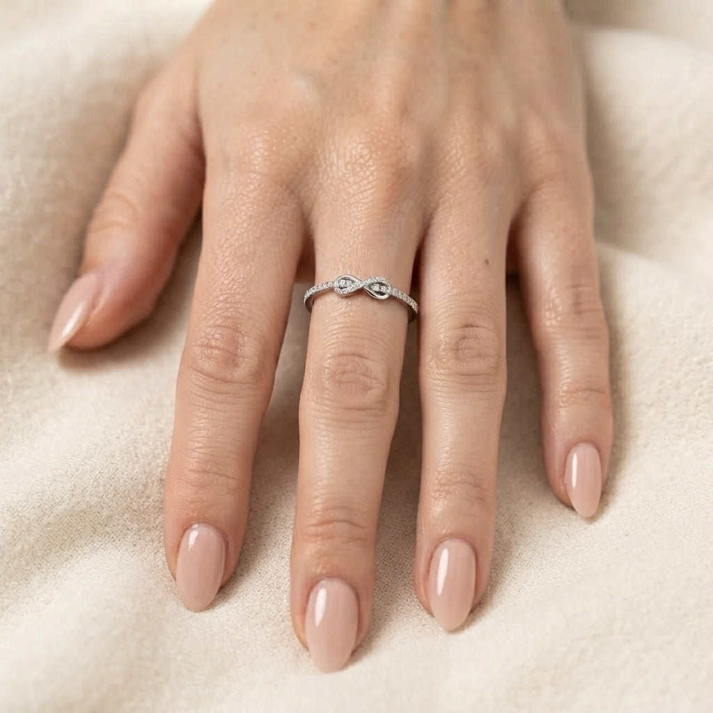 Women's Two-Tone Figure-Eight Ring