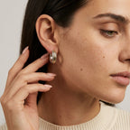 Women's Two-Tone Hoop Earrings