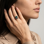 Women's Vine Blue Stone Ring