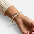 Women's Wave Open Cuff Bangle