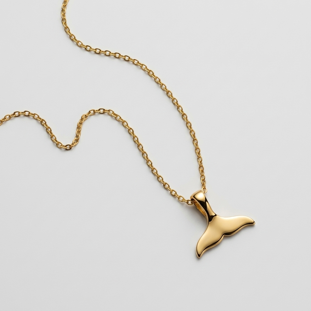 Women's Whale Tail Pendant Necklace
