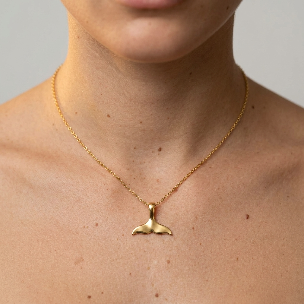 Women's Whale Tail Pendant Necklace