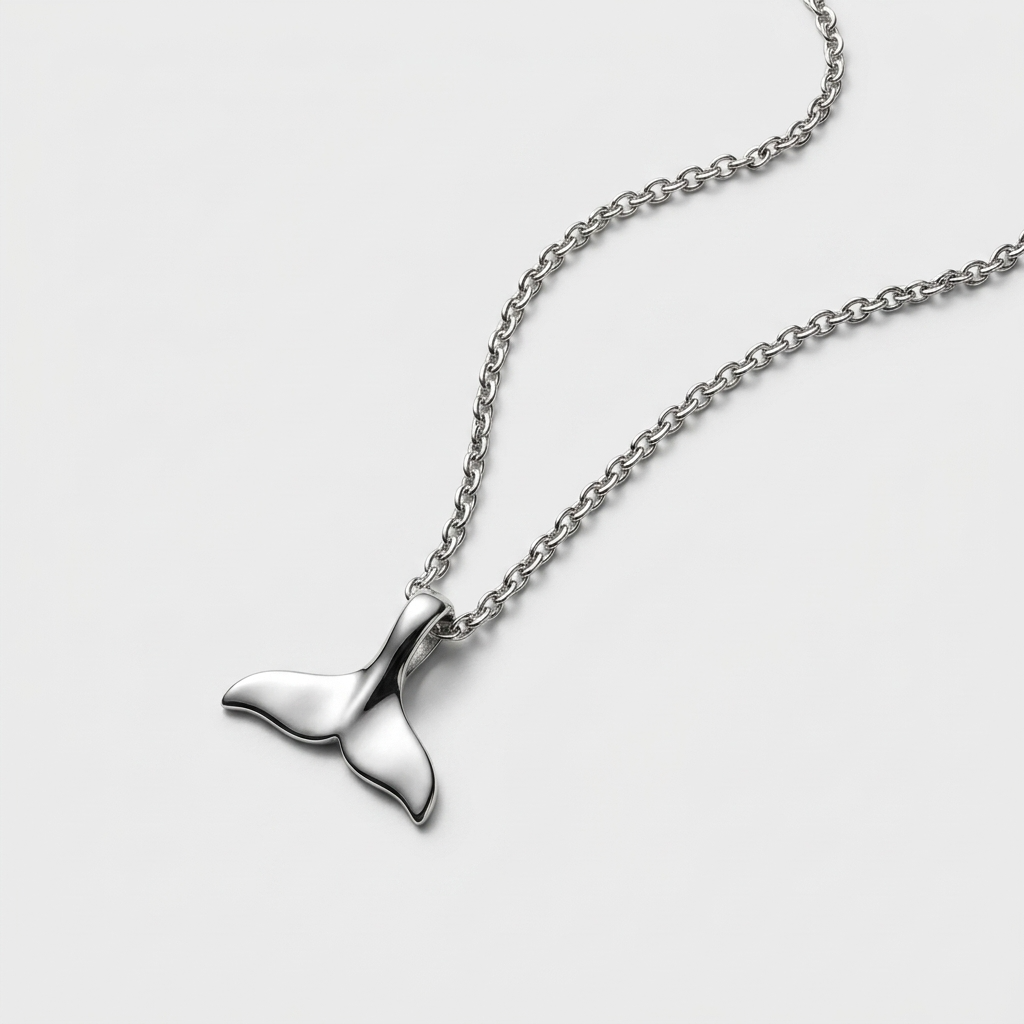 Women's Whale Tail Pendant Necklace