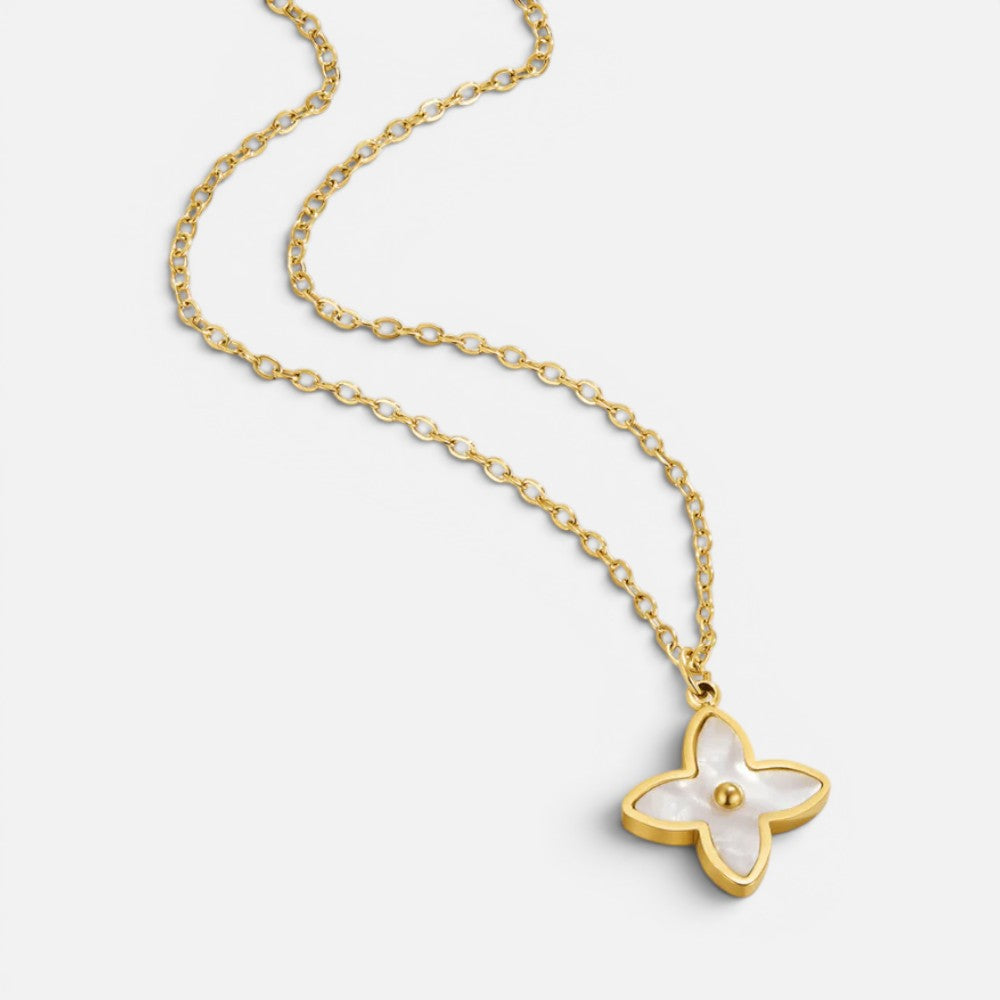 Women's White Flower Pendant Necklace
