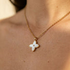 Women's White Flower Pendant Necklace