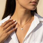 Women's White Flower Pendant Necklace