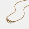 Women's White Stone Vine Pendant Necklace