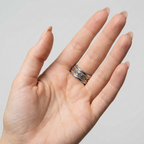 Women's Wide Blue Stone Ring