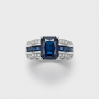 Women's Wide Crystal Ring