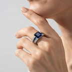 Women's Wide Crystal Ring