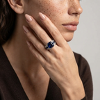 Women's Wide Crystal Ring