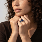 Women's Wide Crystal Ring