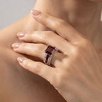 Women's Wide Crystal Ring